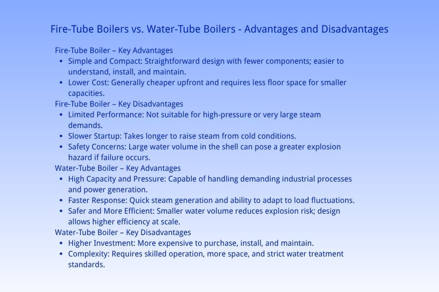 Fire-Tube VS Water-Tube Boilers Advantages and Disadvantages