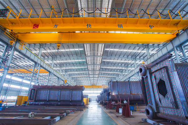 Industrial water tube boiler production area