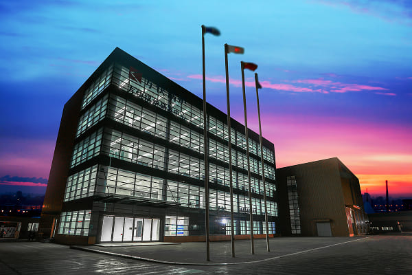 Exterior view of industrial boiler R&D laboratory